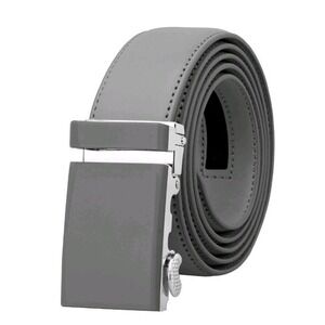 Falari Men Unisex Genuine Leather Ratchet Dress Belt Automatic Sliding Buckle 38
